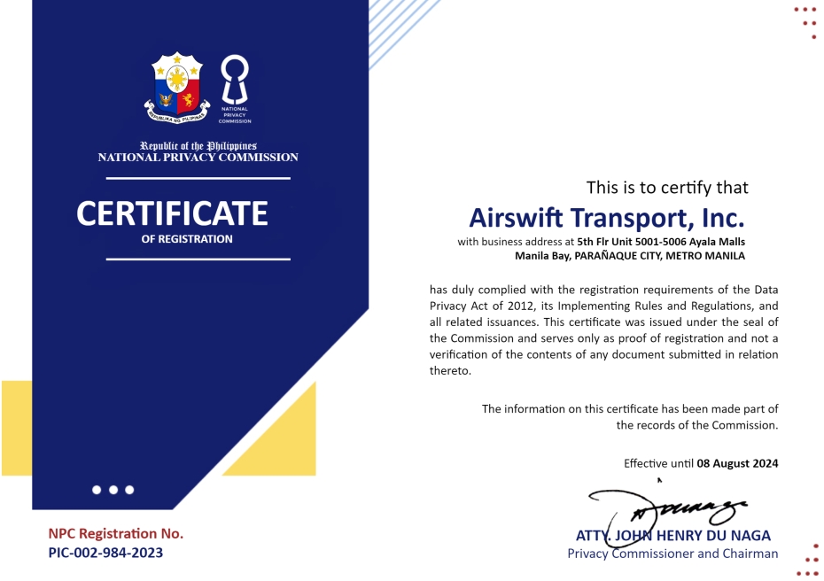 Certificate of Registration